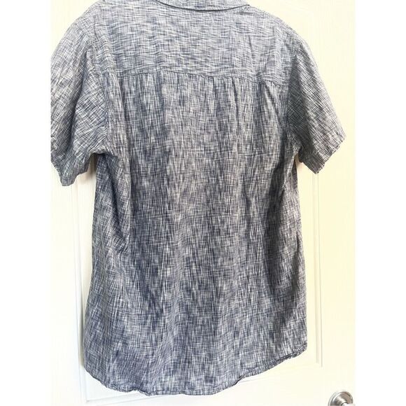 Rebels & Nomads Men's Blue Space Dye Plaid Cotton Button Up Shirt Size XL - Picture 4 of 9